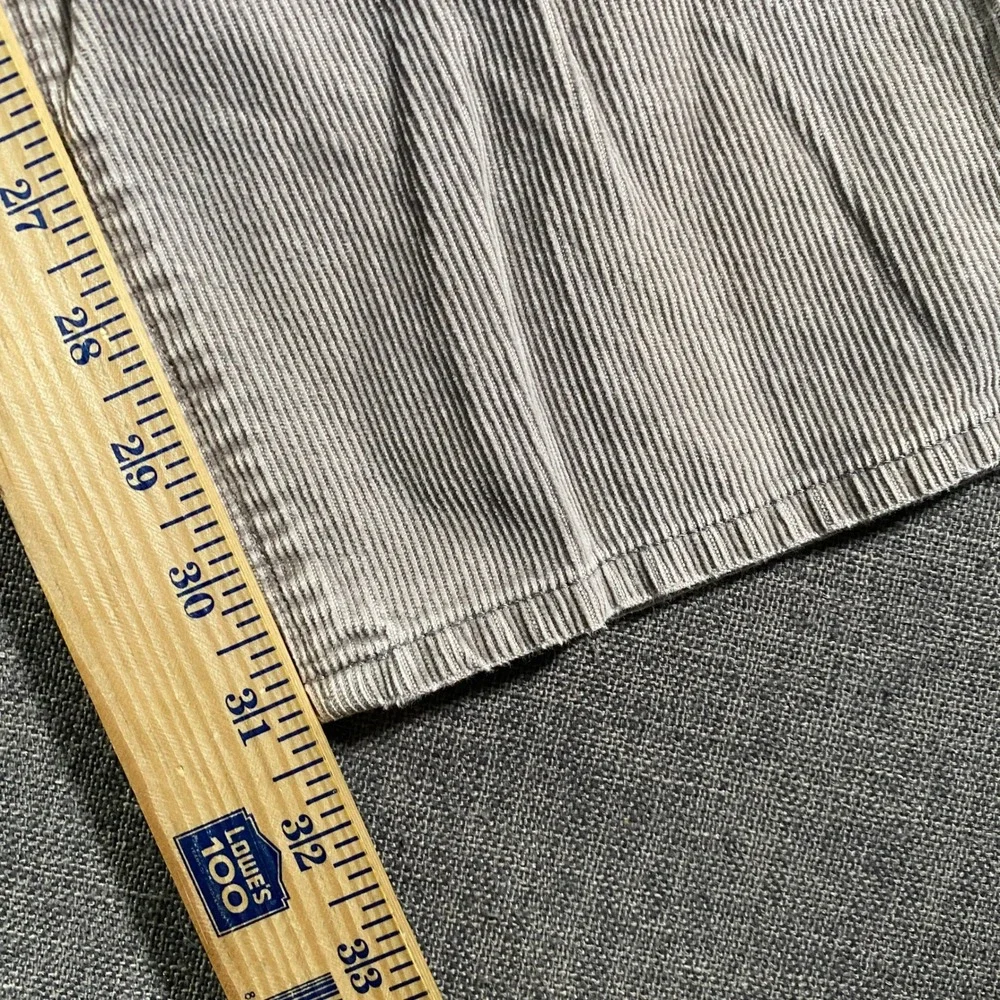 J Crew Mens Gray Straight Leg Corduroy Pants Size 32x32 Grey Stretch Lightweight